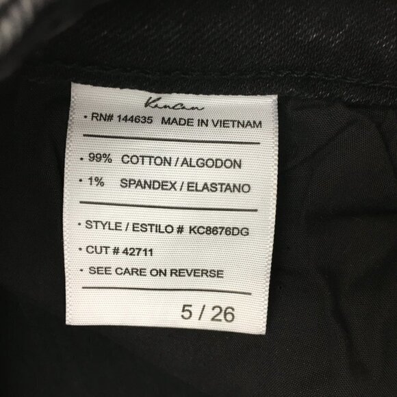 NEW Kancan Women's Faded Black Jeans Straight Leg Distressed High Rise size 26 - Picture 8 of 12
